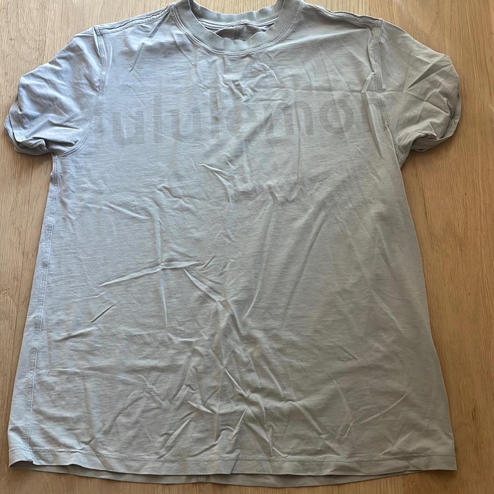 Lulu lemon light blue t shirt